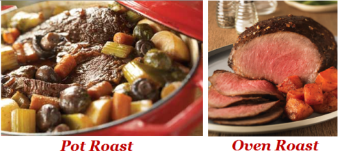 What is a recipe using chuck roast cooked in the oven?